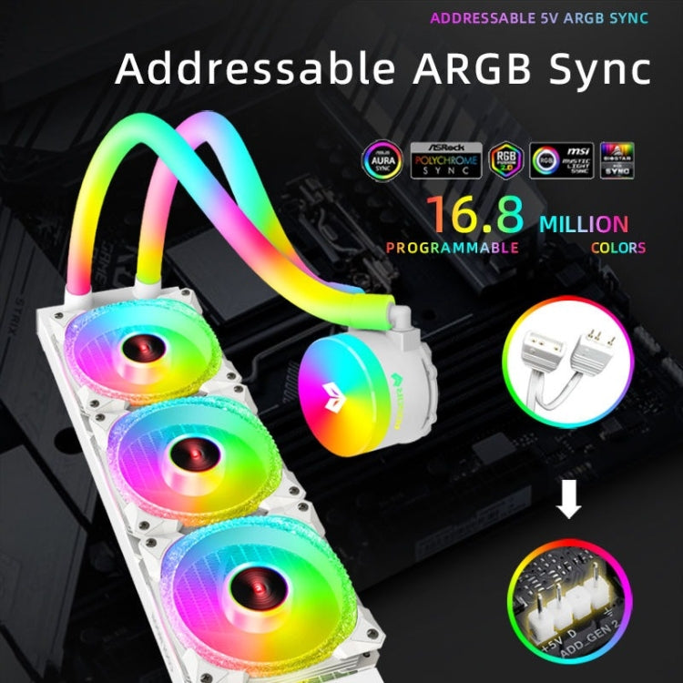 COOLMOON AS360 Magic Diamond Edition Computer Cooler ARGB Water Cooling Light Integrated CPU Radiator, AS360 – Aluminum Alloy