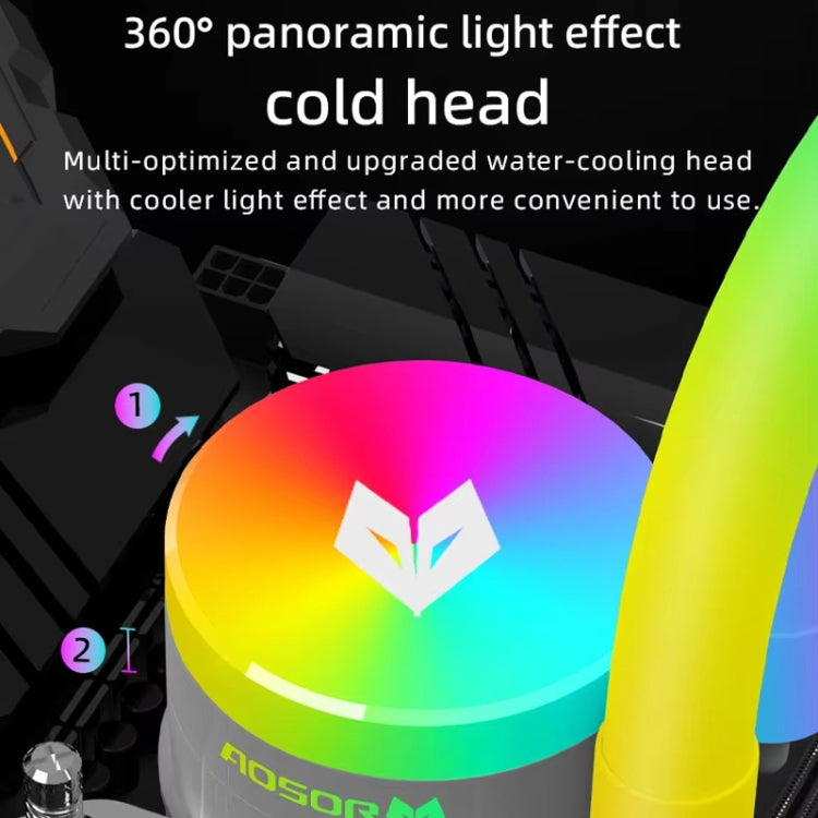 COOLMOON AS360 Magic Diamond Edition Computer Cooler ARGB Water Cooling Light Integrated CPU Radiator, AS360 – Aluminum Alloy
