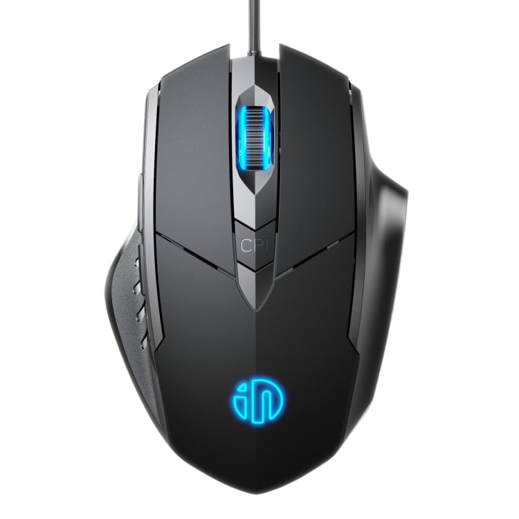 Inphic PW1H Wired Silent Illuminated Computer Gaming 6-Button Mouse – Wear-resistant, Non-slip PW1H Black