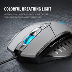 Inphic PW1H Wired Silent Illuminated Computer Gaming 6-Button Mouse – Wear-resistant, Non-slip