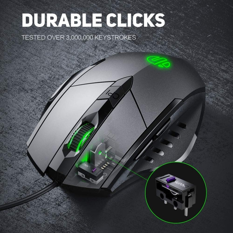 Inphic PW1H Wired Silent Illuminated Computer Gaming 6-Button Mouse – Wear-resistant, Non-slip