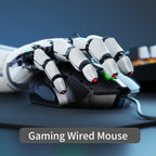 Inphic PW1H Wired Silent Illuminated Computer Gaming 6-Button Mouse – Wear-resistant, Non-slip