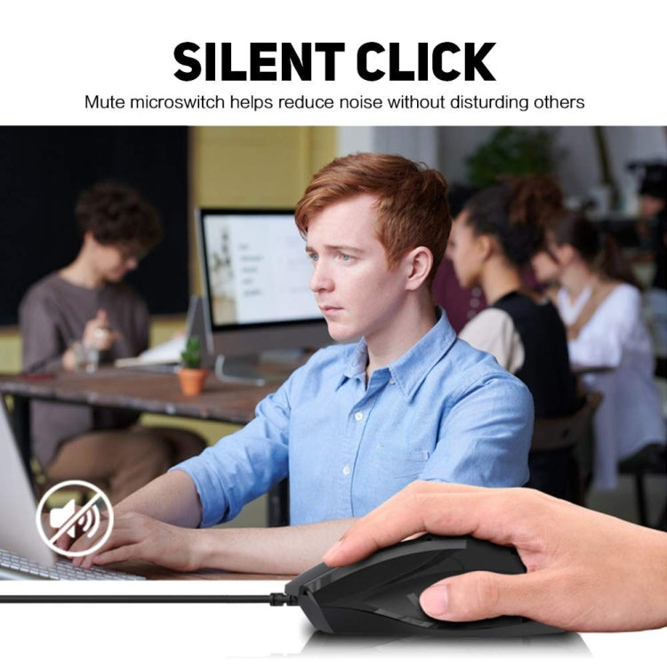 Inphic PW1H Wired Silent Illuminated Computer Gaming 6-Button Mouse – Wear-resistant, Non-slip