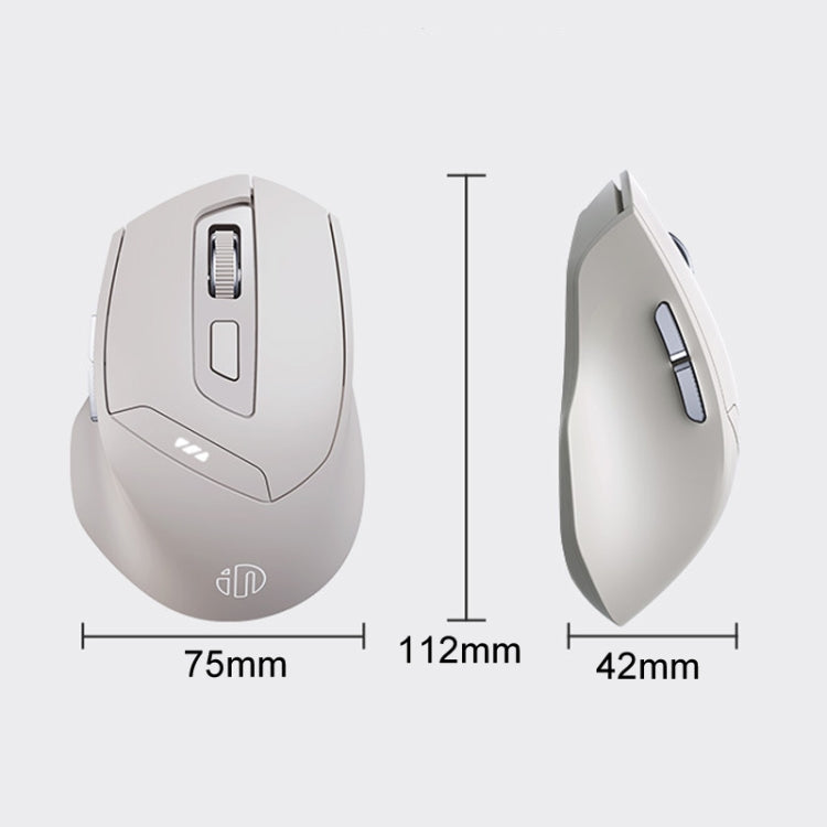 Inphic DR6 2.4G Wireless + Bluetooth 5.0/4.0 Tri-mode Charging Mute Office Gaming Computer Mouse, DR6 – Bluetooth