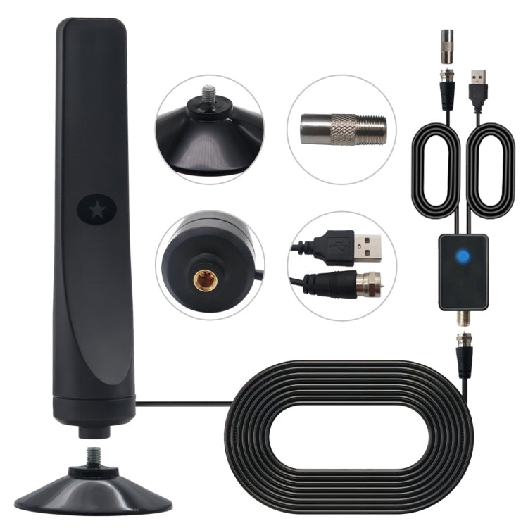 4K 1080P Indoor Digital TV Antenna For Local Channels 50 Miles Range With Amplifier Signal Booster, 50 Miles 20dBi HDTV-T2 50 Miles 20dBi HDTV-T2