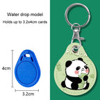 2pcs Cute Sensor Access Door Card Cover Keychain Elevator Water Drops Round Key Holder, Fortune Tiger, Pepsi Doraemon, Three Capybaras, Crocodile Bara, Lina Belle, Congratulations, Bow Tie Bear, English Winnie the Pooh, English Lotso, Melody           ...