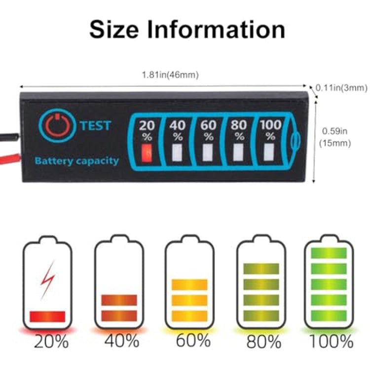 Lead- Acid Lithium Battery Universal LED Voltage And Electricity Display Board, Universal LED – Waterproof