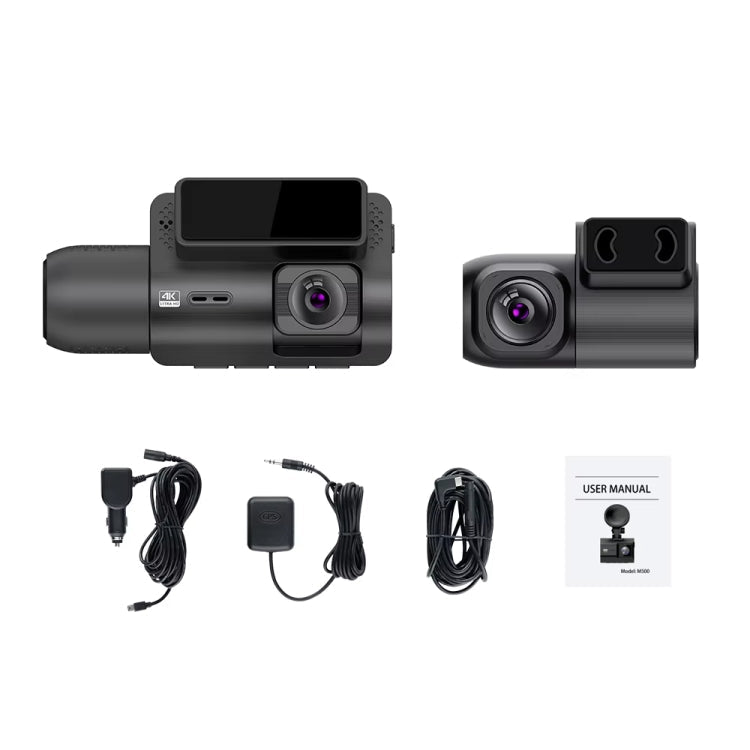 M700A 3 Channels Car Recorder 4K UHD Front+1080P Inside+2K Rear+GPS+WIFI Dash Cam, M700A – 4K