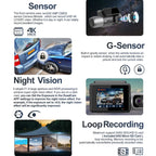 M700A 3 Channels Car Recorder 4K UHD Front+1080P Inside+2K Rear+GPS+WIFI Dash Cam, M700A – 4K
