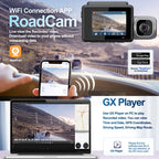 M700A 3 Channels Car Recorder 4K UHD Front+1080P Inside+2K Rear+GPS+WIFI Dash Cam, M700A – 4K