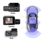 M700A 3 Channels Car Recorder 4K UHD Front+1080P Inside+2K Rear+GPS+WIFI Dash Cam, M700A – 4K