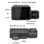 M700A 3 Channels Car Recorder 4K UHD Front+1080P Inside+2K Rear+GPS+WIFI Dash Cam, M700A – 4K