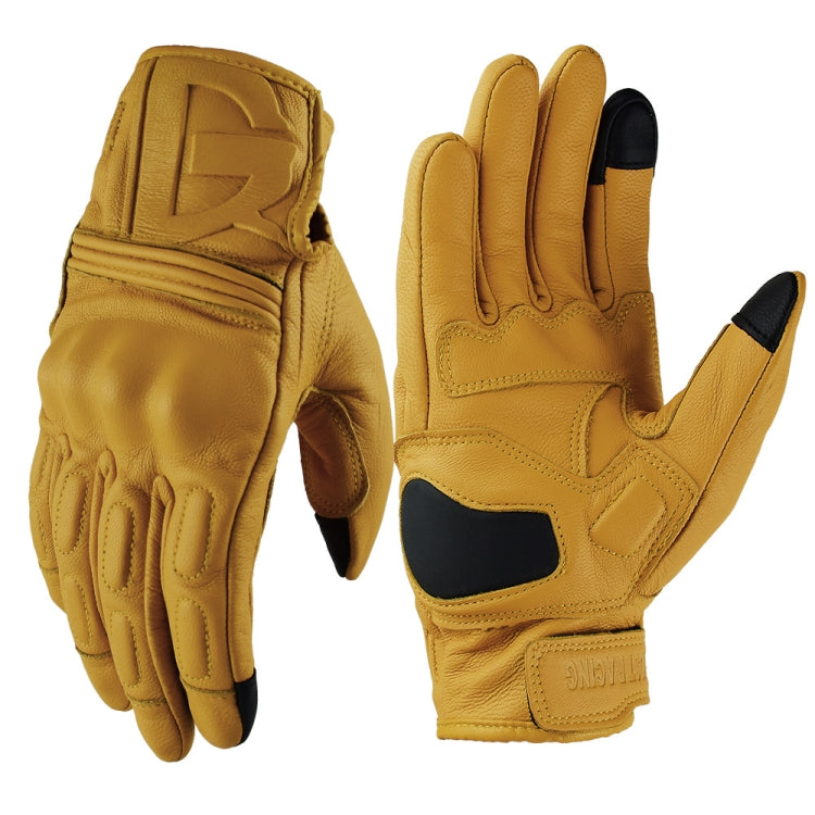 GHOST RACING Motorcycle Riding Anti-fall Warm Breathable Full-finger Gloves, M, L, XL, XXL M Without Hole