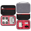 For DJI Neo Fly More Combo Carrying Case Handbag Protective Box Gray + Red Inner