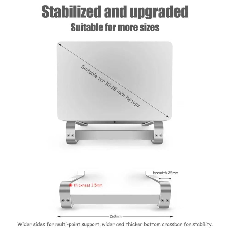 Aluminum Alloy Desktop Laptop Stand, for 10-18 inch – Aluminum Alloy