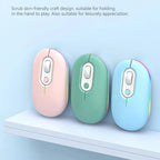 Rechargeable Illuminated Silent Wireless Mouse, 2.4G Pink, 2.4G Blue, 2.4G Green, 2.4G+Bluetooth Pink, 2.4G+Bluetooth Blue, 2.4G+Bluetooth Green – Bluetooth