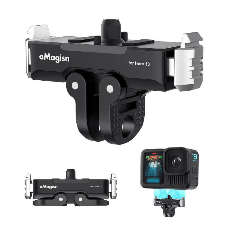 For GoPro HERO13 Black aMagisn Metal Magnetic Quick Release Base Dual Interface Adapter, For GoPro HERO13 Metal For GoPro HERO13 Metal