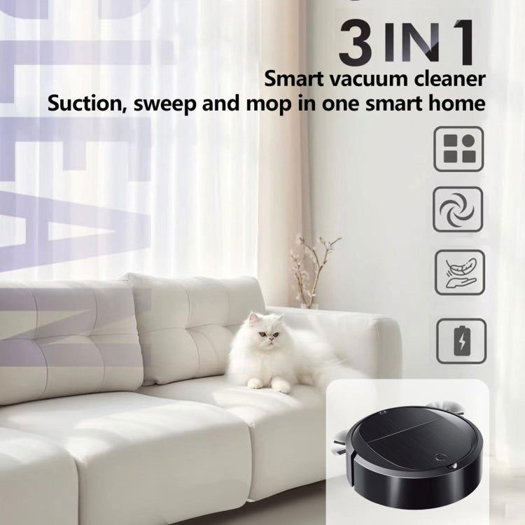Intelligent Sweeper Robot Home Automatic 3 In 1 Integrated Cleaning Machine Vacuum Cleaner, Rechargeable White