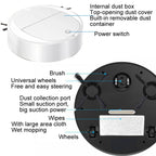 Intelligent Sweeper Robot Home Automatic 3 In 1 Integrated Cleaning Machine Vacuum Cleaner, Rechargeable White