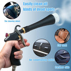 High Pressure Car Interior Cleaning Gun with Bearing Car Beauty Dust Removal Brush – Aluminum Alloy