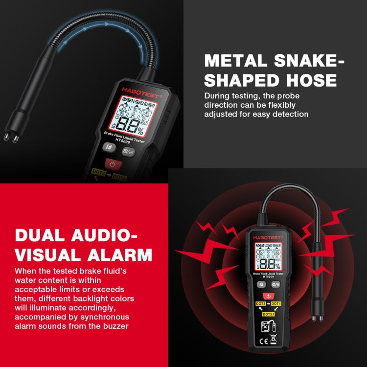 HABOTEST Automobile Motorcycle Brake Fluid Moisture Tester – Durable Build, Easy to Use