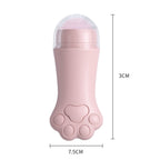 Natural Rose Quartz Face Oil Absorbing Roller Volcanic Stone Facial Skin Repair Cleansing Massager