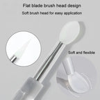 Nail Art Silicone Applicator Sticks Multi-Purpose Dabbing Powder Glitter Eyeshadow Brush Applying Manicure Tool, 2pcs