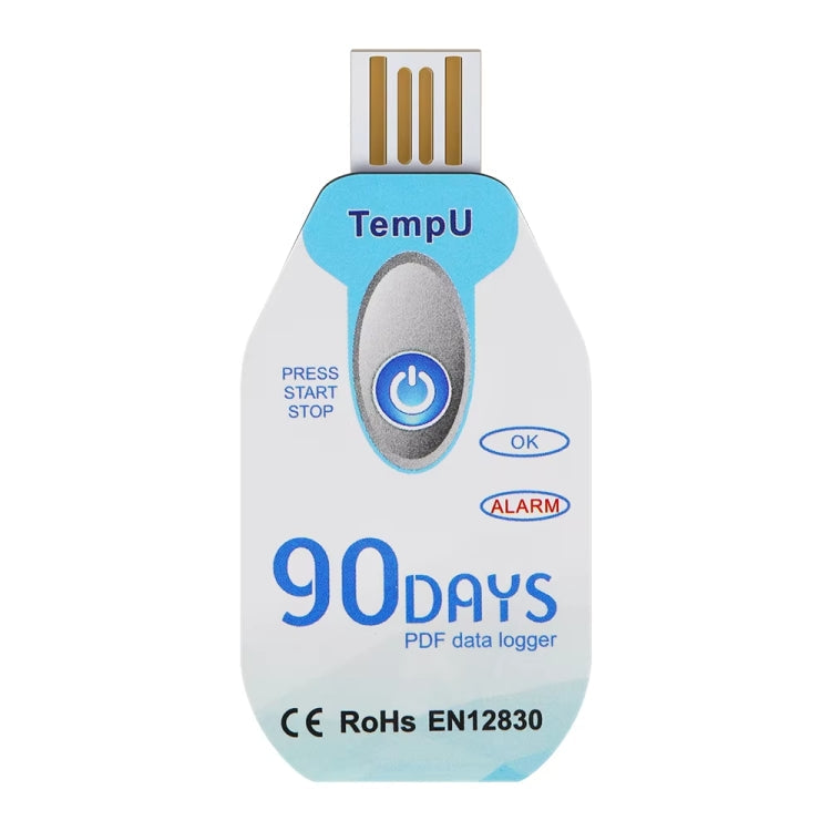 TempU Disposable Temperature Recorder For Cold Chain Transport Vehicles, 30 Days, 60 Days, 90 Days – Durable Build, Easy to Use 90 Days