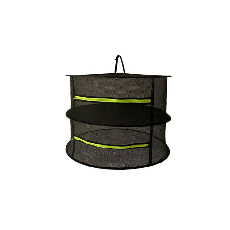 60cm Foldable Hanging Herb Plant Drying Net With Zipper, 2 Layer, 4 Layer, 6 Layer, 8 Layer 2 Layer