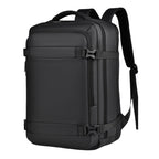 WEIXIER B726 Simple Expandable Double-Shoulder Backpack Large Capacity Business Casual Bag – Waterproof Black