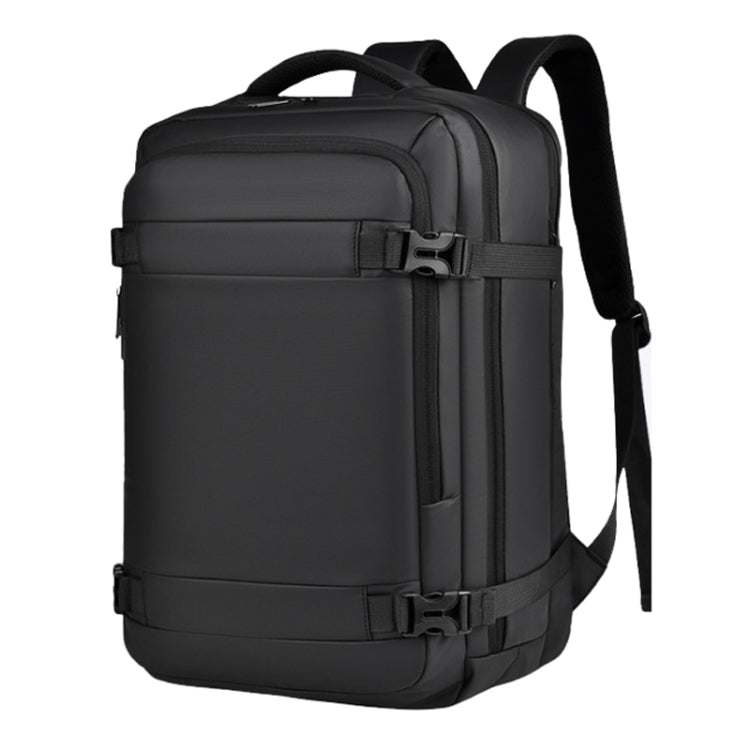 WEIXIER B726 Simple Expandable Double-Shoulder Backpack Large Capacity Business Casual Bag – Waterproof Black