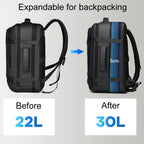 WEIXIER B726 Simple Expandable Double-Shoulder Backpack Large Capacity Business Casual Bag – Waterproof