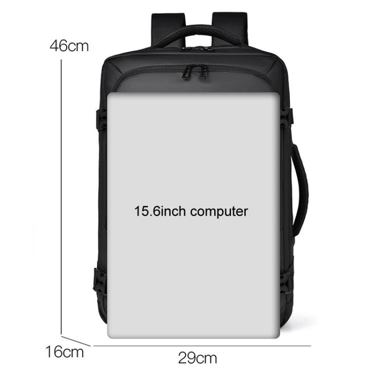 WEIXIER B726 Simple Expandable Double-Shoulder Backpack Large Capacity Business Casual Bag – Waterproof