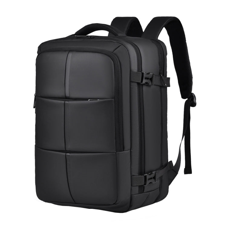 WEIXIER B724 Business Large Capacity Double-Shoulder Commuter Computer Bag Expandable Travel Backpack Black