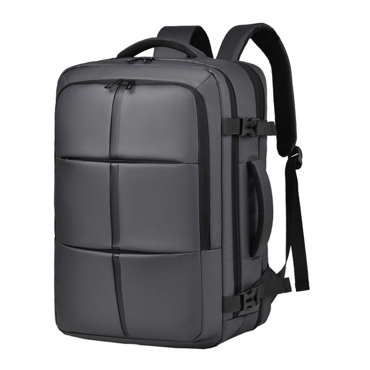 WEIXIER B724 Business Large Capacity Double-Shoulder Commuter Computer Bag Expandable Travel Backpack – Waterproof Gray