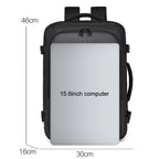 WEIXIER B724 Business Large Capacity Double-Shoulder Commuter Computer Bag Expandable Travel Backpack