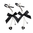 Female Cute Bow Pendant Conditioning Nipple Clips Adult SM Erotic Toys Default Title