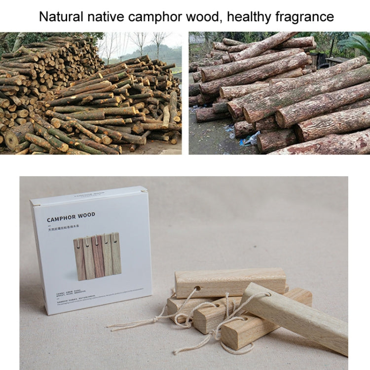5pcs /Box Camphor Wood Strips Wardrobe Insect Repellent Moth-proof Increase Balsam Camphor Wood – Lanyard