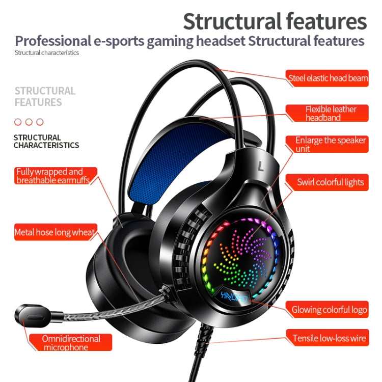 YINDIAO Q7 Colorful Light Computer Wired Headset USB Gaming Headset, Dual 3.5mm + USB Black, Dual 3.5mm + USB White, Dual 3.5mm + USB Pink, USB7.1 Sound Card White, USB7.1 Sound Card Pink – Magnetic, TPU