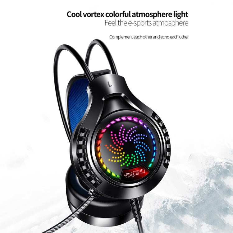 YINDIAO Q7 Colorful Light Computer Wired Headset USB Gaming Headset, Dual 3.5mm + USB Black, Dual 3.5mm + USB White, Dual 3.5mm + USB Pink, USB7.1 Sound Card White, USB7.1 Sound Card Pink – Magnetic, TPU