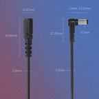 2pcs DC 5.5 x 2.1mm Straight To Bend Adapter Cable Male To Female Power Cord Extension Cord, B1-2 – Durable Build, Easy to Use