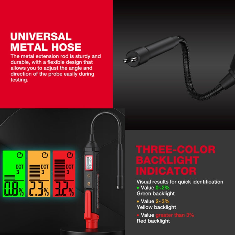 HABOTEST HT663L Motorcycle Vehicle Brake Fluid Moisture Detection Pen, HT663L – Durable Build, Easy to Use