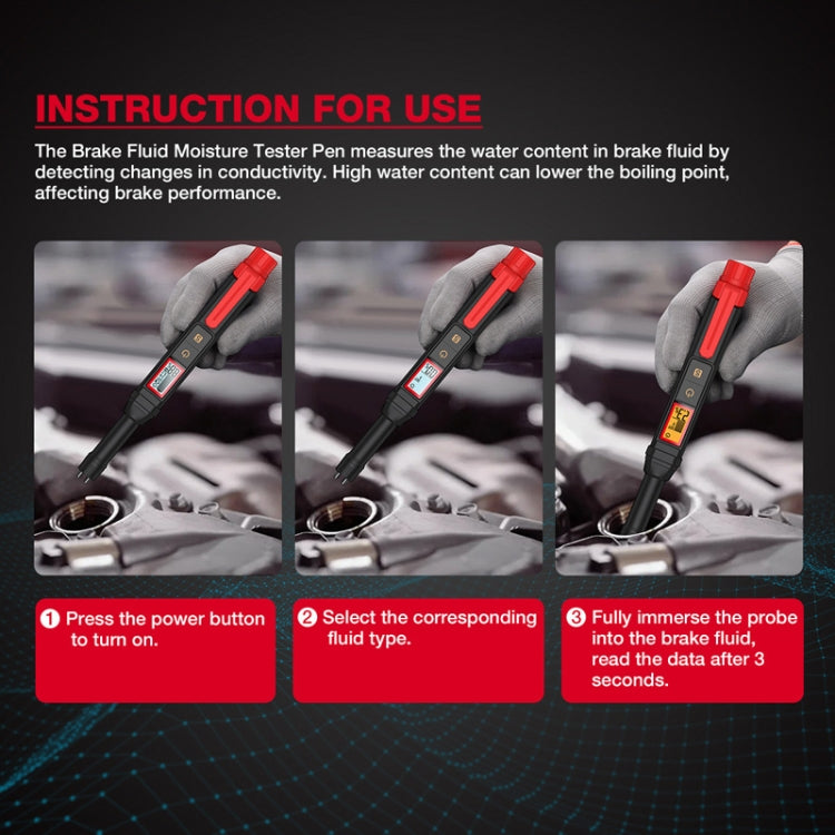 HABOTEST HT663 Motorcycle Vehicle Brake Fluid Moisture Detection Pen, HT663 – Durable Build, Easy to Use