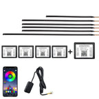 Car Hidden Acrylic LED Colorful Decorative Atmosphere Light Strip, 6 in 1, 10 in 1, 14 in 1, 18 in 1, 22 in 1 6 in 1