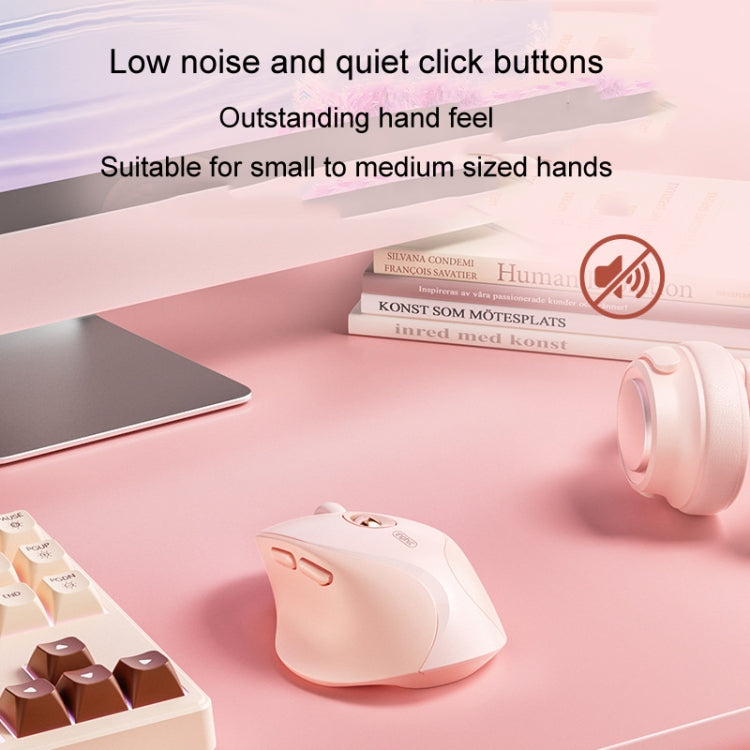 Inphic DR801 2.4G+Bluetooth 5.0/4.0 Wireless Mouse USB Tri-Mode Mute Rechargeable Girls Office Home Gaming Mouse – Bluetooth