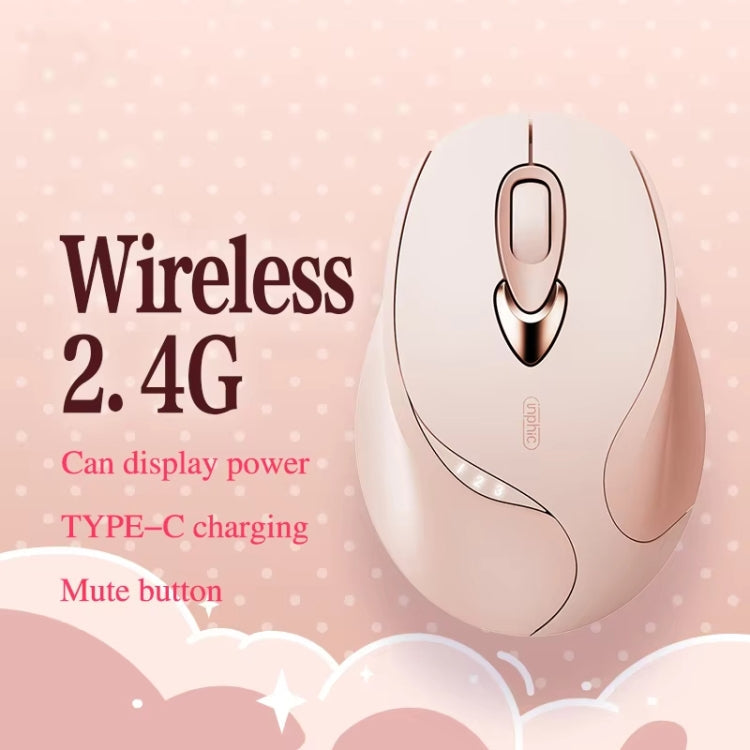 Inphic M8P 2.4G Wireless Mouse USB Mute Charging Girls Office Portable Ergonomic Mouse With Power Display – Non-slip