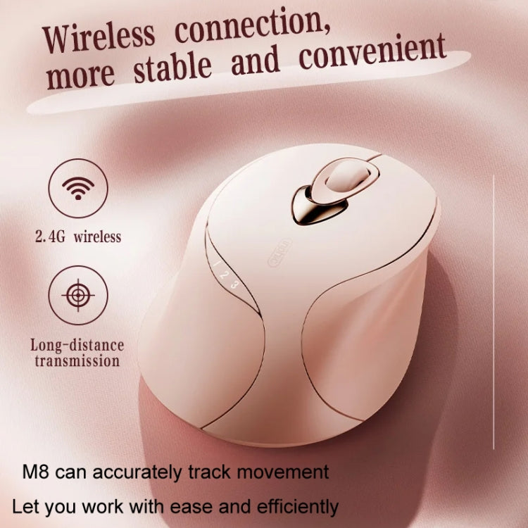 Inphic M8P 2.4G Wireless Mouse USB Mute Charging Girls Office Portable Ergonomic Mouse With Power Display – Non-slip