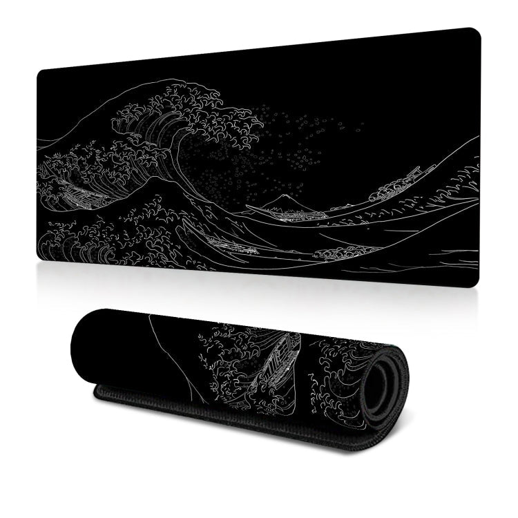 Big Wave Gaming Mouse Pad Non-Slip Rubber Desk Mat, 300x600x2mm, 300x700x3mm, 300x800x2mm, 300x800x3mm, 400x900x2mm – Non-slip 300x800x2mm No.1