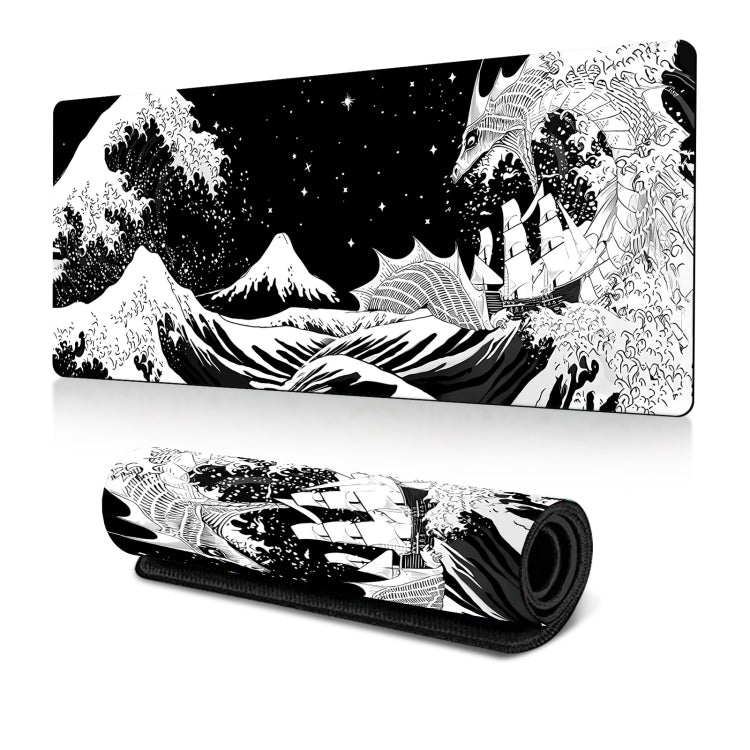 Big Wave Gaming Mouse Pad Non-Slip Rubber Desk Mat, 300x600x2mm, 300x700x3mm, 300x800x2mm, 300x800x3mm, 400x900x2mm – Non-slip 400x900x2mm No.4