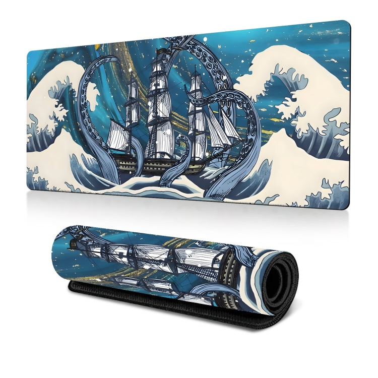 Big Wave Gaming Mouse Pad Non-Slip Rubber Desk Mat, 400x900x3mm – Non-slip 400x900x3mm No.2